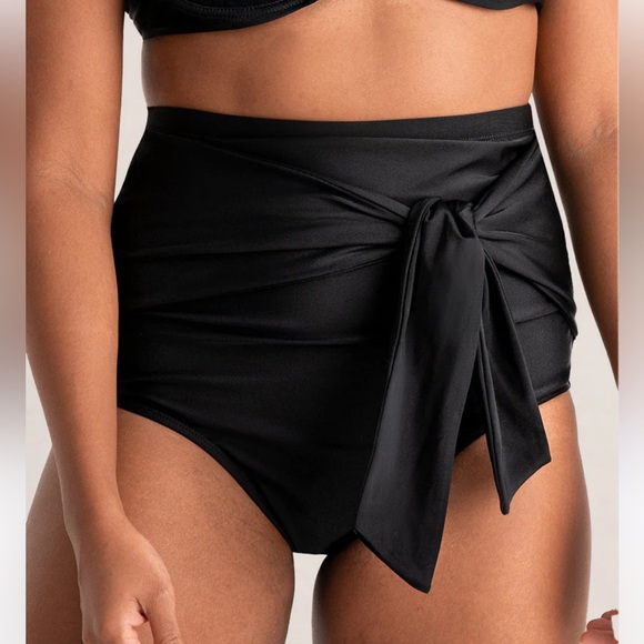 Shapermint Other - 🆕Shapermint Essentials Elegant Black High-Waisted Tie Belt Swim Bottom